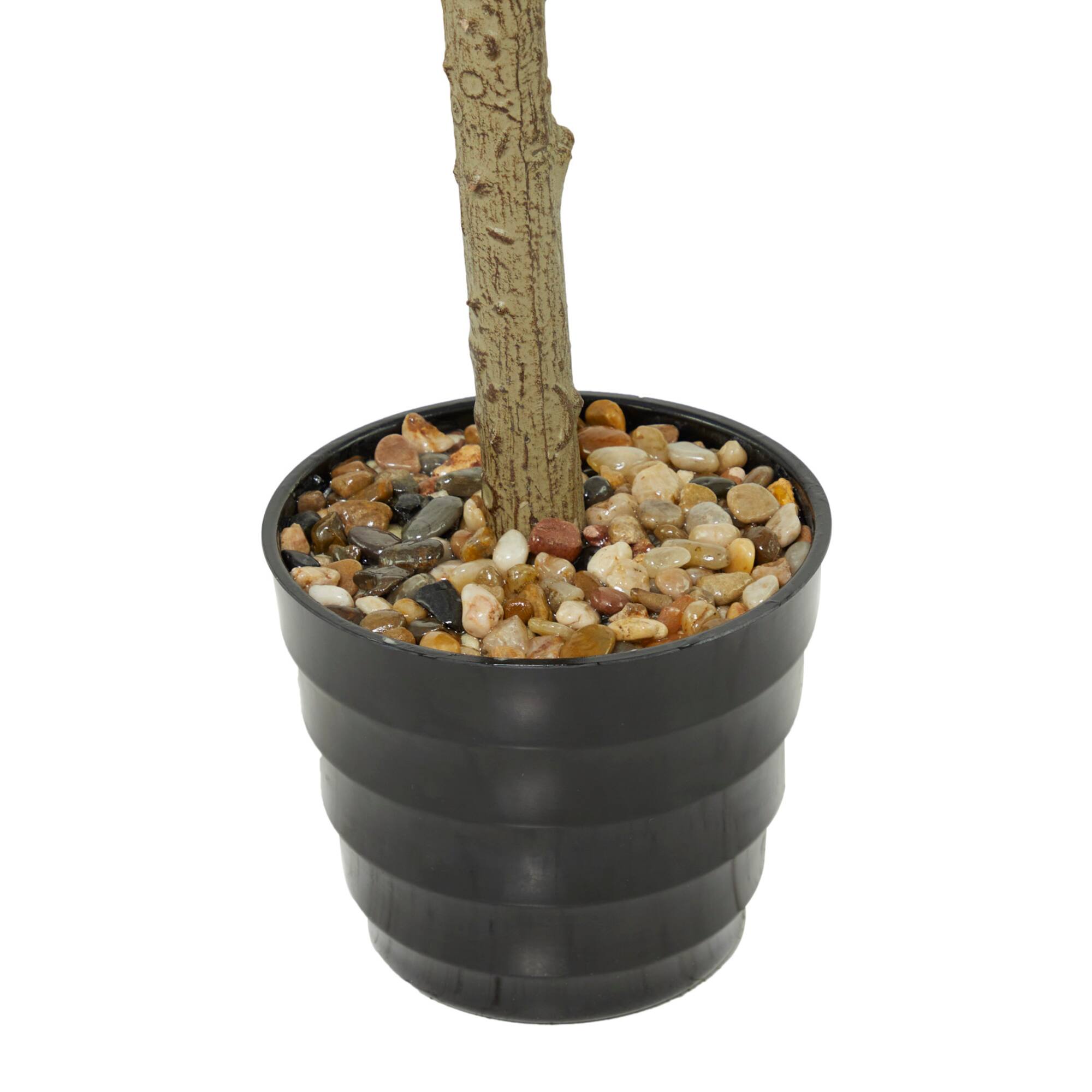 55" Green Vinyl Contemporary Potted Artificial Tree